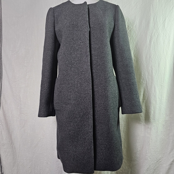 Madewell Womens Wool Blend/Rabbit Long Coat Sz S Business Academia - Picture 1 of 16